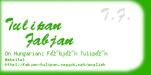 tulipan fabjan business card